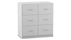 Flexeo Schrank, grau, HxBxT: 99,1 x 94,4 x 50 cm, 6 große Schubladen, Sockel