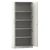 Flexeo Schrank mit Drehtüren, Dekor weiß, 4 Fachböden,HxBxT: 190x80x42 cm, Dreholive