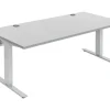 Flexeo® Schreibtisch 180 x 80 cm, elektrisch höhenverstellbar 63 bis 129 cm, weiß,