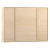 Flexeo Systemschrankwand Jupiter, Ahorn honig, HxBxT: 190 x 254,6 x 50 cm, 32 kleine Boxen transparent, 4 Türen, Bogengriff mit Schloss