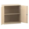 Flexeo® Unterschrank, Ahorn hell, 2 Fächer, Drehtüren, HxBxT: 99,1x94,4x40 cm, Bogengriff mit Schloss