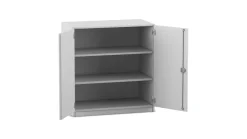 Flexeo Unterschrank, Dekor weiß, 3 Fächer, HxBxT: 99,1x94,4x40 cm, Schloss