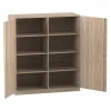 Flexeo® Unterschrank, Eiche natur, HxBxT: 143,9 x 126,4 cm x 60 cm, 3 Fachböden, Dreholive