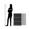 Flexeo® Unterschrank, 3 Fächer, Breite 64,1 cm, 1 Drehtür, Bogengriff mit Schloss
