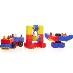 Flexible Steckbausteine, Junior Polydron, Klassenset, 372 Teile, für Kleinkinder