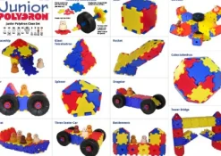 Flexible Steckbausteine, Junior Polydron, Klassenset, 372 Teile, für Kleinkinder