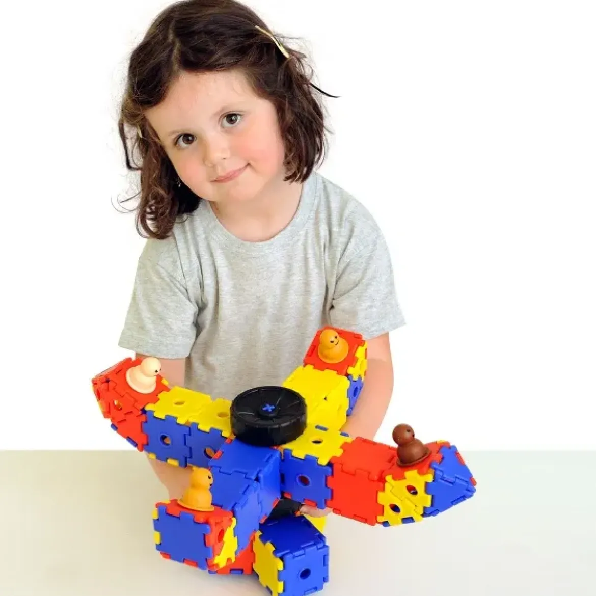 Flexible Steckbausteine, Junior Polydron, Starterset, 124 Teile, für Kleinkinder