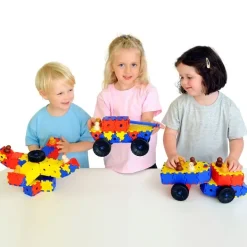 Flexible Steckbausteine, Junior Polydron, Starterset, 124 Teile, für Kleinkinder