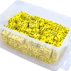 Flüsterwürfel, gelb, 19 mm, mit Augen, 200 Stück in Box