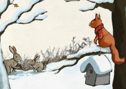 Fünf Nüsse für Eichhörnchen. Kamishibai Bildkartenset, 4-6 Jahre