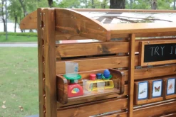 Forscherstation, für Wald und Garten, mit Wasserpumpe, aus Holz, Outdoor