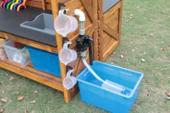 Forscherstation, für Wald und Garten, mit Wasserpumpe, aus Holz, Outdoor