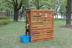 Forscherstation, für Wald und Garten, mit Wasserpumpe, aus Holz, Outdoor