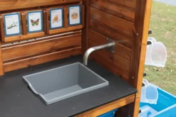 Forscherstation, für Wald und Garten, mit Wasserpumpe, aus Holz, Outdoor