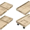Fröbel-Bauwagen, 230 Bausteine in 6 Holzkästen