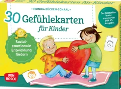 30 Gefühlekarten für Kinder, Kartensatz DIN A5, 4-8 Jahre