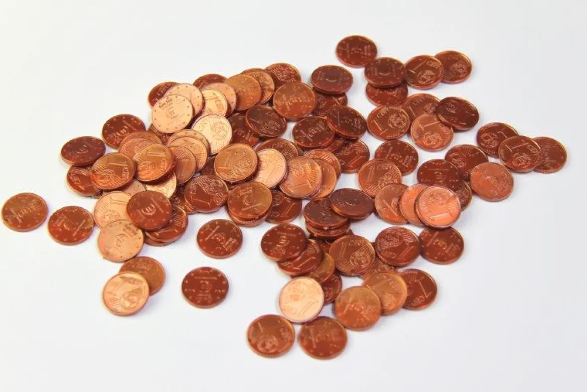 Geld Euro-Münzen Spielgeld 1 Cent