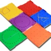 Geobrett 5x5 doppelseitig 15 cm, 6 Stück, Kreis und Quadrat