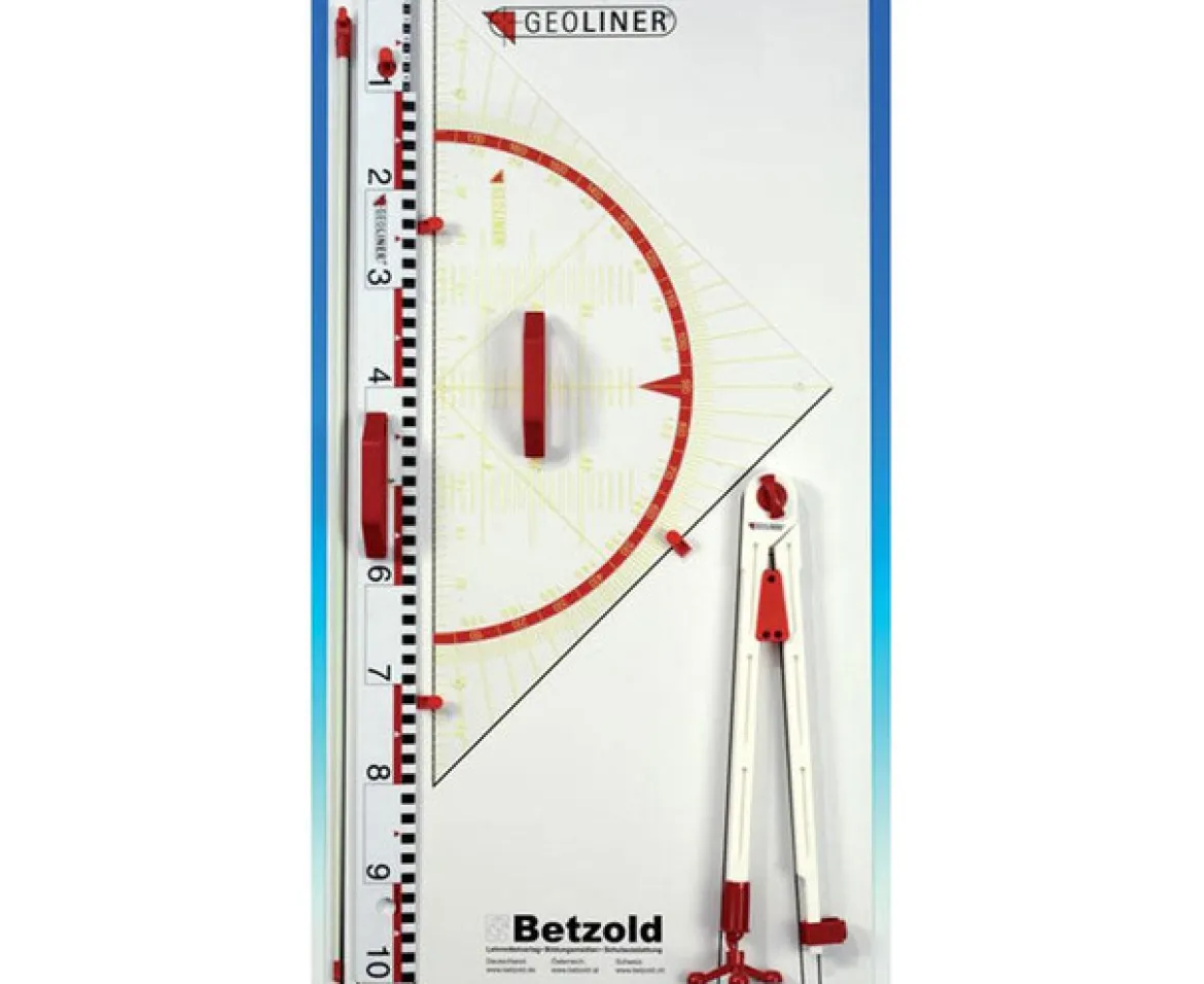 Geoliner Geräteplatte magnetisch 5-tlg. 80 cm Hypothenuse