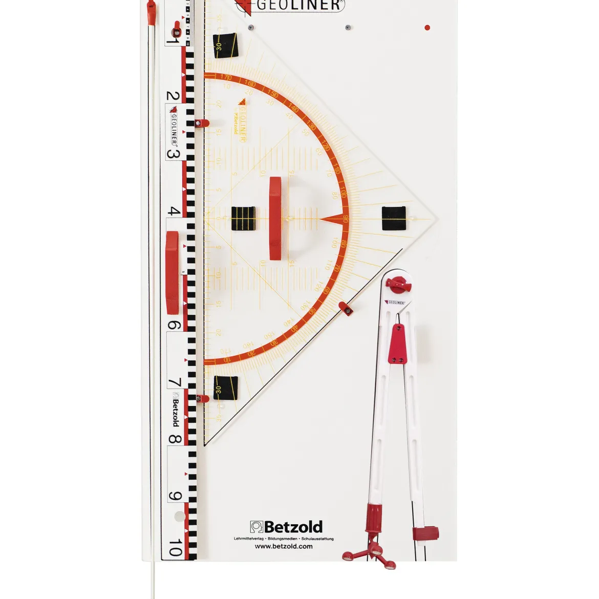 Geoliner Geräteplatte magnetisch 5-tlg. 80 cm Hypothenuse
