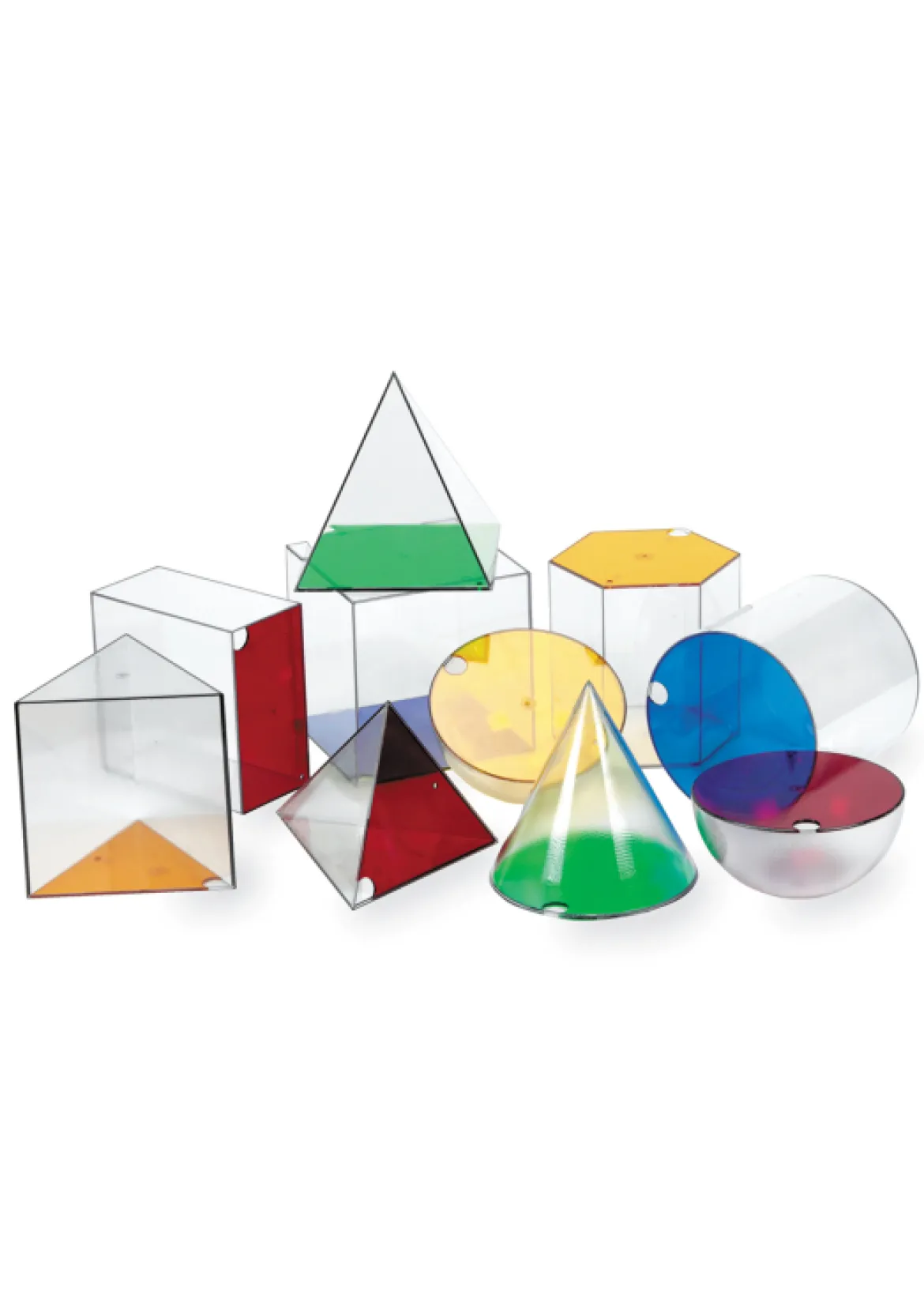 Geometrische Füllkörper, groß, 10 Stück, 3./4. Schuljahr