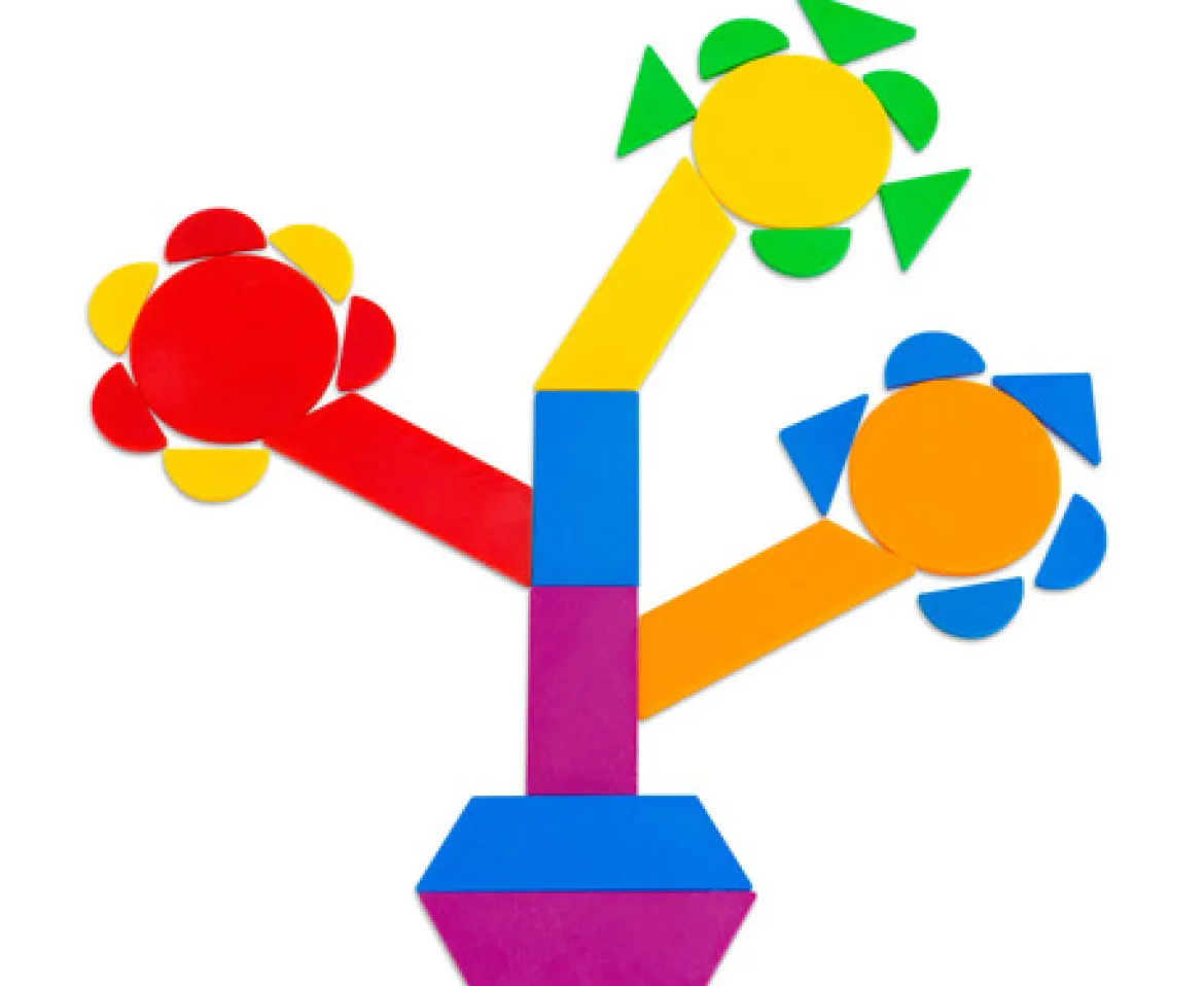 Geometrische Legeformen, ab 3 Jahren