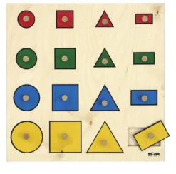 Geometrisches Formenbrett, Puzzle-Legespiel, ab 4 Jahre