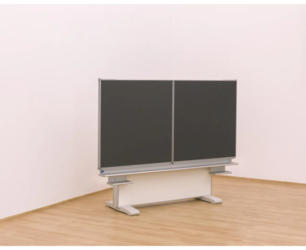 Gestell-Klappschiebetafel, anthrazit, 150x100cm, freistehend und GS-geprüft