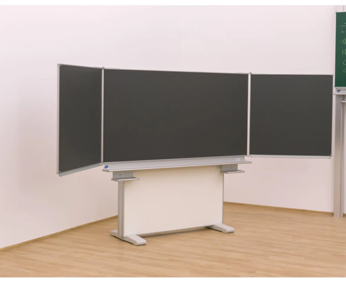 Gestell-Klappschiebetafel, anthrazit, 150x100cm, freistehend und GS-geprüft