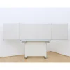 Gestell-Klappschiebetafel, fahrbar und GS-geprüft, weiß, 200x100cm