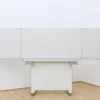 Gestell-Klappschiebetafel, fahrbar und GS-geprüft, weiß, 150x100cm