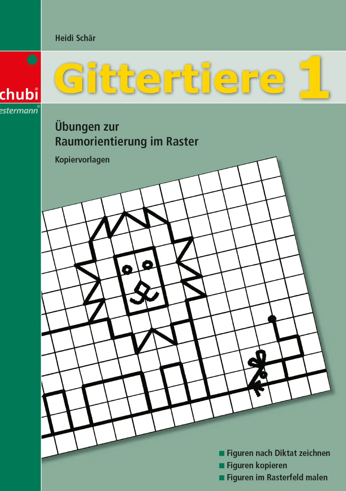 Gittertiere 1 - Übungen zur Raumorientierung im Raster, Kopiervorlagen, 4-7 Jahre