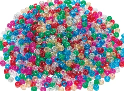 Glitzerperlen mit Fädelloch, 900 Stück, ab 3 Jahre