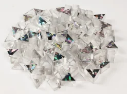 Glitzer-Prismo silber 100 Stück, ab 4 Jahre