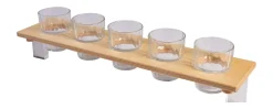 Gläsertablett aus Holz