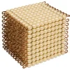 Goldkubus, 10 x 10 x 10 goldene Perlen - lose Perlen, Glas
