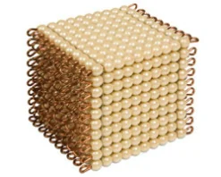 Goldkubus, 10 x 10 x 10 goldene Perlen - lose Perlen, Glas