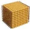 Goldkubus 10x10x10 goldene Perlen, lose Perlen Kunststoff