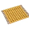 Goldquadrat 10x10 goldene Perlen, lose Perlen Kunststoff, ab 6 Jahre