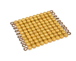 Goldquadrat 10x10 goldene Perlen, lose Perlen Kunststoff, ab 6 Jahre