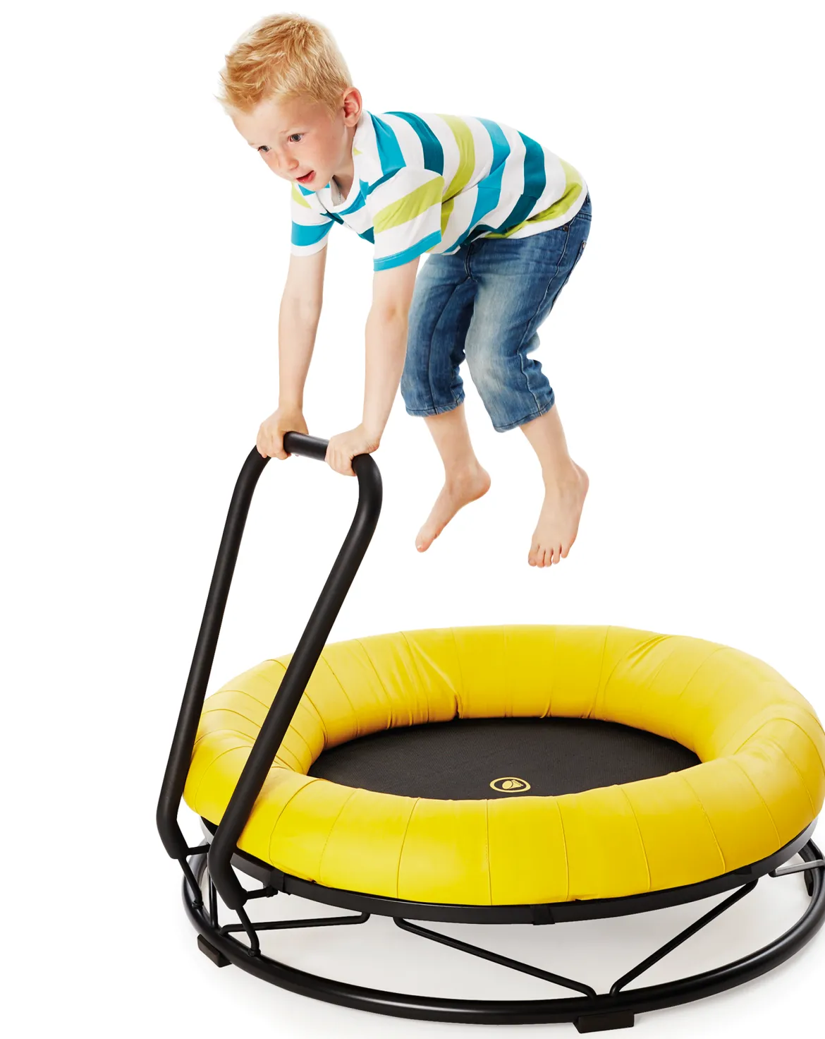 Gonge® Trampolin - mit Handgriff und hohem Schaumkissen für optimalen Schutz, ab 3 Jahre
