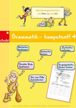 Grammatik - kompetent! 4, Abenteuergeschichten mit Finn, Li und Mo, 4.Klasse