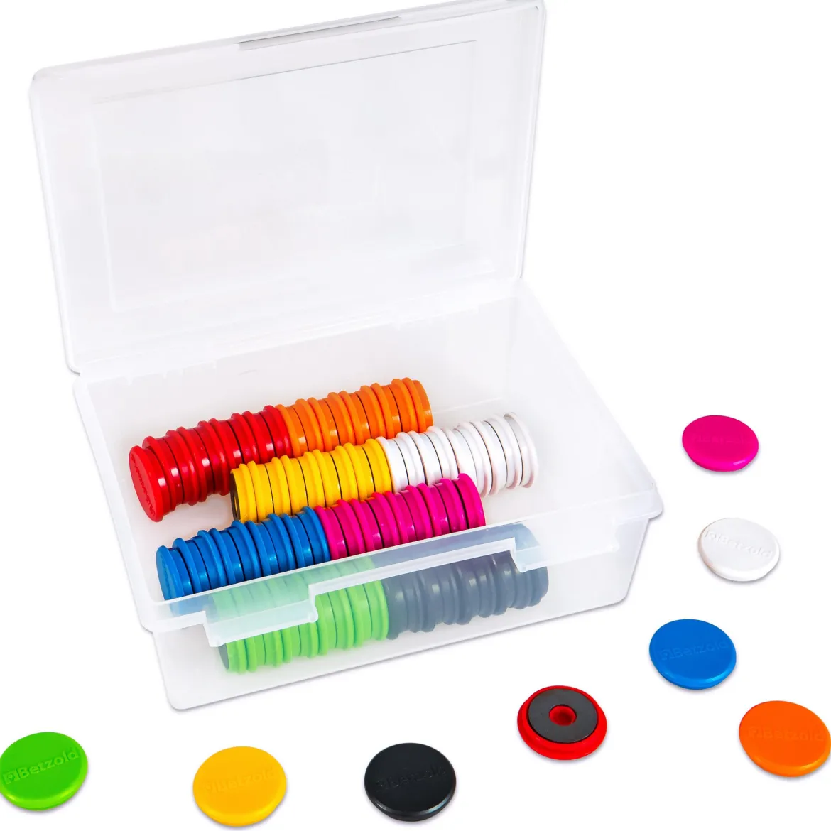 Greifmagnete in Kunststoffbox ? 80 Stück