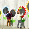Große Kreidetafeln, Blumen, für die Wand, 5er Set, PVC, Outdoor
