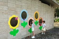 Große Kreidetafeln, Blumen, für die Wand, 5er Set, PVC, Outdoor