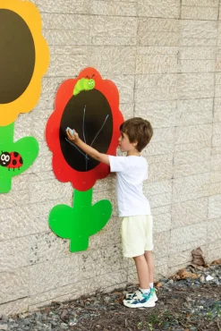 Große Kreidetafeln, Blumen, für die Wand, 5er Set, PVC, Outdoor