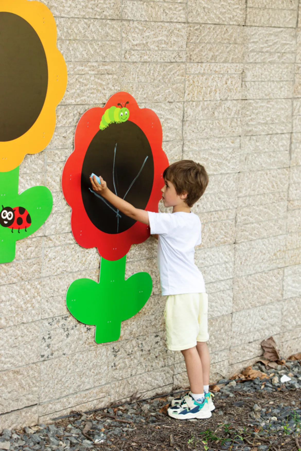Große Kreidetafeln, Blumen, für die Wand, 5er Set, PVC, Outdoor