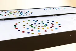 Großer Leuchttisch, 180 x 60 cm, höhenverstellbar 66,5 bis 83,5 cm