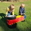 Große Steckbausteine, Giant Polydron, Fahrzeug-Set, 32 Teile, aus Recyclingkunststoff, für Kinder