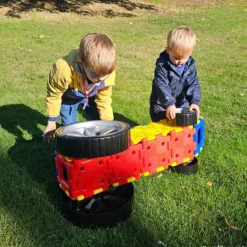Große Steckbausteine, Giant Polydron, Fahrzeug-Set, 32 Teile, aus Recyclingkunststoff, für Kinder